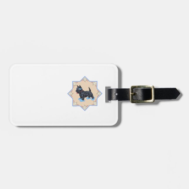 Scottie Blue FlipFlops Luggage Tag (Front Horizontal)