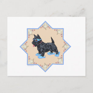 Scottie Blue FlipFlops Postcard