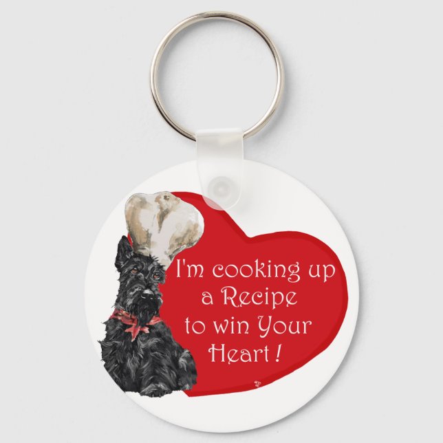 Scottie Chef  Valentine Key Ring (Front)