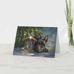 Scottie Christmas Blessings Greeting Card