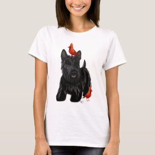 Scottie Dog and Red Birds T-Shirt
