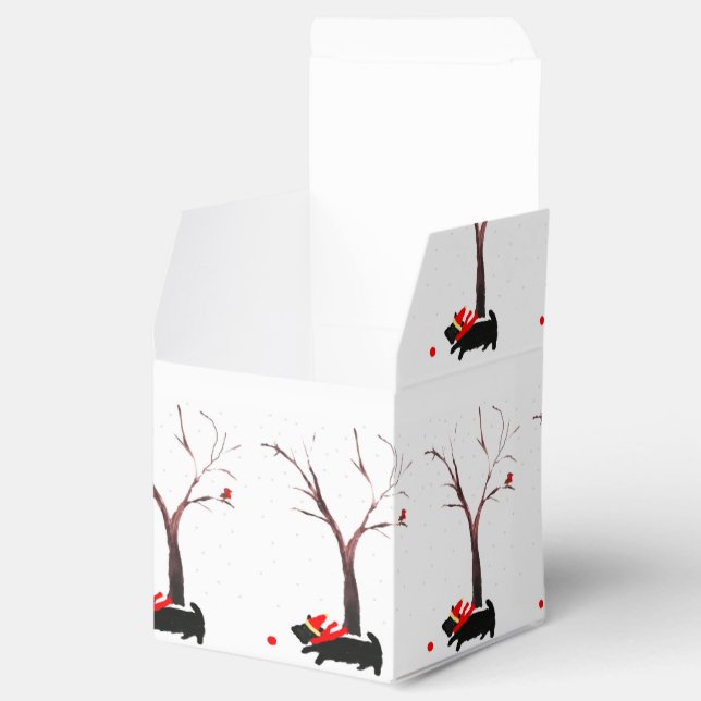 Scottie Dog and Robin Seasonal Favour Box (Opened)