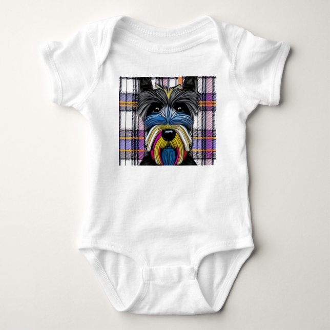 Scottie Dog Baby Bodysuit (Front)