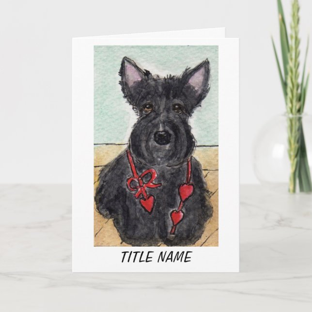 Scottie Dog birthday card Personalize (Front)