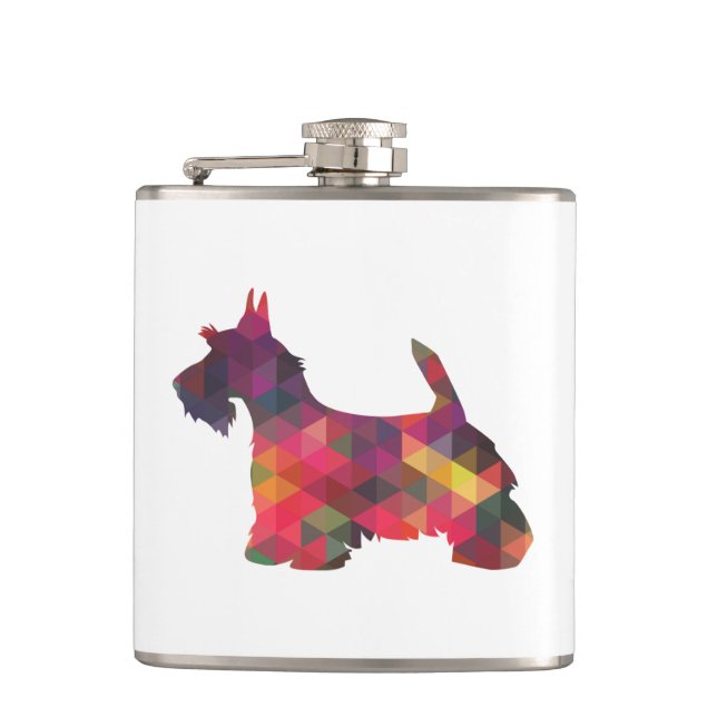 Scottie Dog Breed Geo Silhouette Multi Flask (Front)