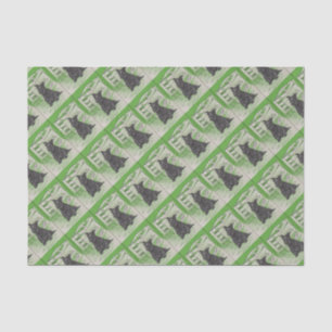 Scottie dog by special delivery tissue paper