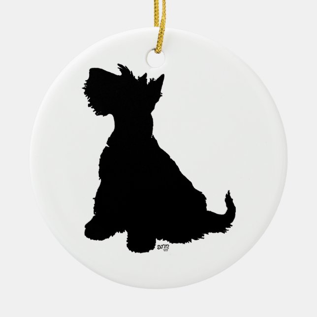 Scottie Dog Ornament (Front)