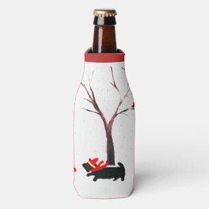 Scottie Dog Robin Cute Bottle Cooler