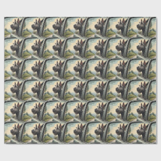 Scottie Dog Scenic Road Trip Gift Wrap