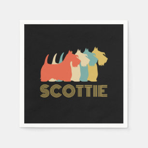 Scottie Dog Scottish Terrier Breed Vintage Look Napkin