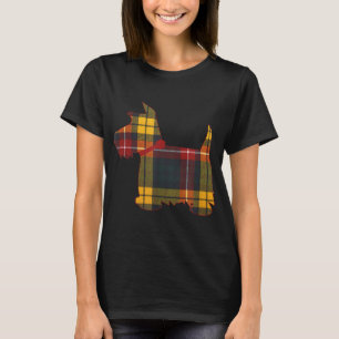 Scottie Dog Scottish Terrier Buchanan Tartan Plaid T-Shirt