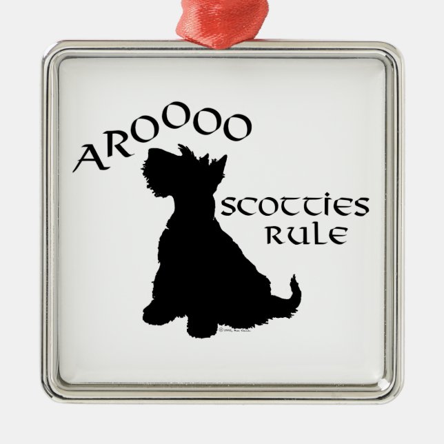 Scottie Dog Silhouette Ornament (Front)