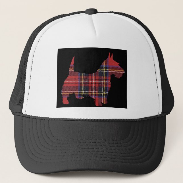 Scottie Dog Tartan Trucker Hat (Front)