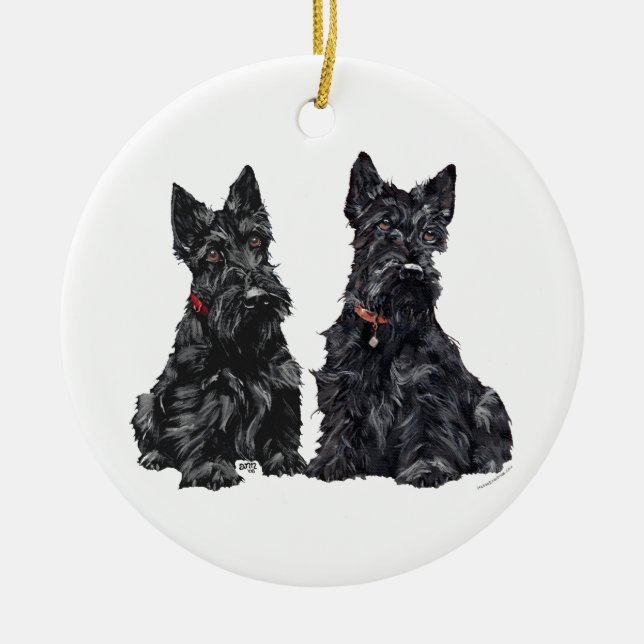 Scottie Dogs Ornament (Front)