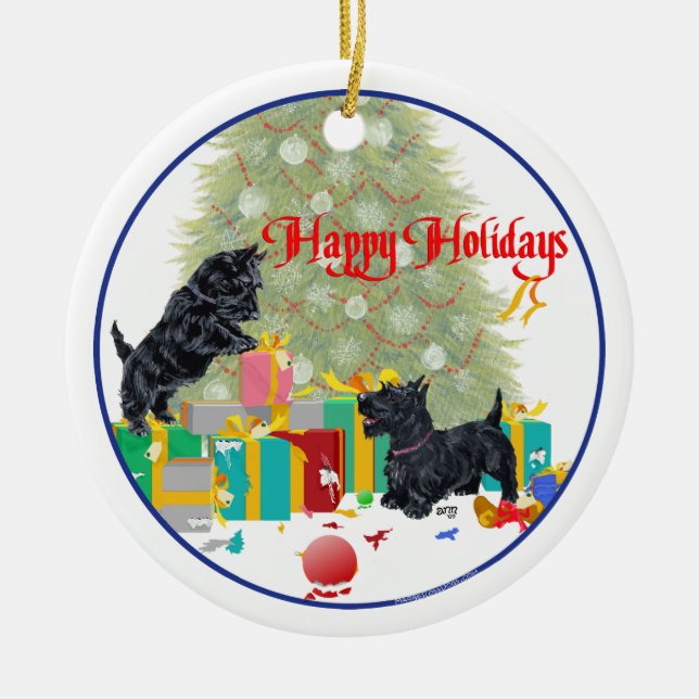 Scottie Dogs Ornament (Front)