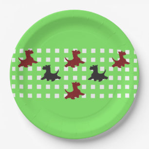 Scottie Dogs Paper Plate