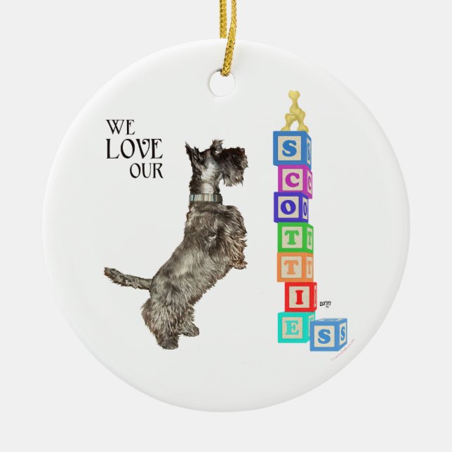 Scottie Finds a Prize Ceramic Tree Decoration (Front)
