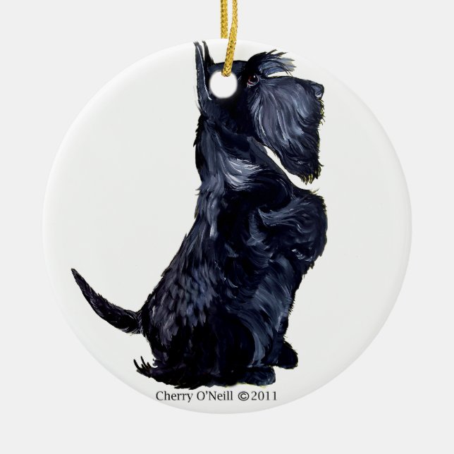 Scottie - Got Cookies? Ceramic Tree Decoration (Front)