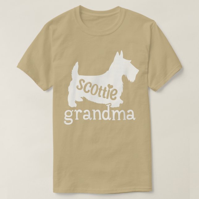 Scottie Grandma Gifts Cute Scottish Terrier Dog Lo T-Shirt (Design Front)