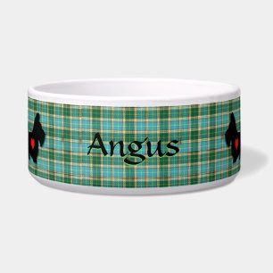 Scottie Heart Personalised Dog Bowl