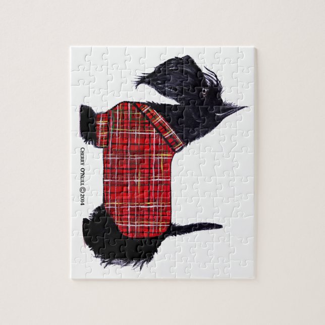 Scottie Holiday Jacket Jigsaw Puzzle (Vertical)