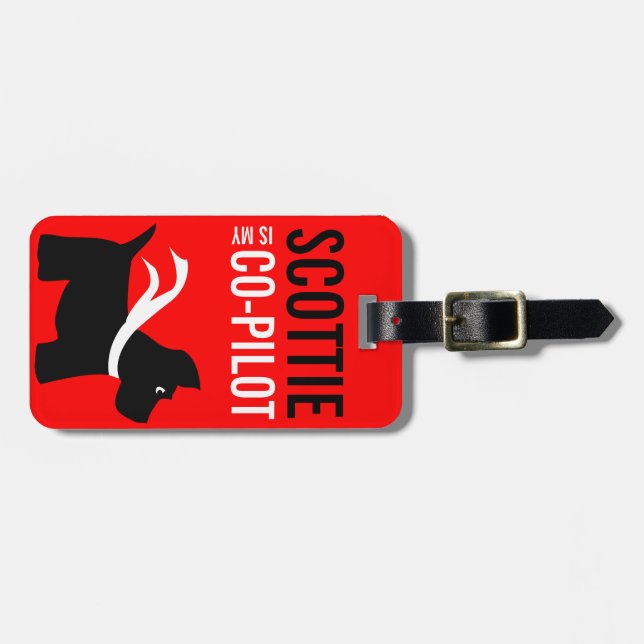 Scottie Is my Co-Pilot Travel Tag (Front Horizontal)