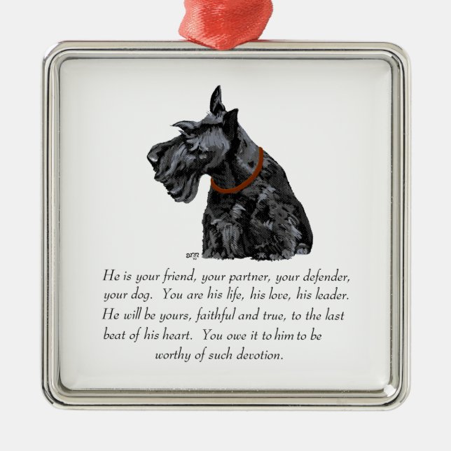 Scottie Keepsake Ornament - MALE (Front)
