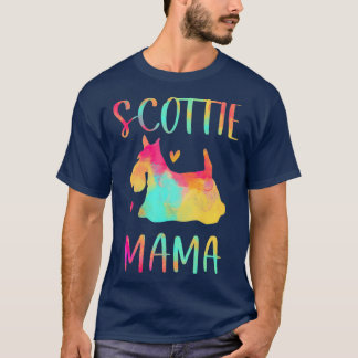 Scottie Mama Colourful Scottish Terrier Gifts Dog T-Shirt
