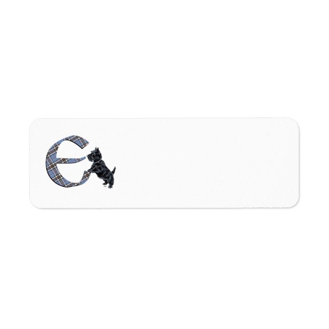 SCOTTIE Monogram E Address Labels (Front)