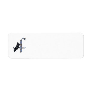 SCOTTIE Monogram F Address Labels