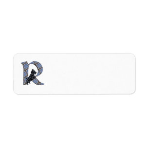 SCOTTIE Monogram R Address Labels