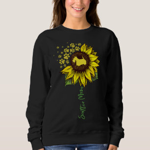 Scottie Mum Sunflower Scottish Terrier Dog Mum Mam Sweatshirt