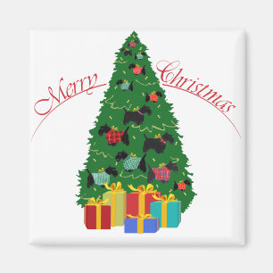 Scottie Ornaments Christmas Tree Magnet