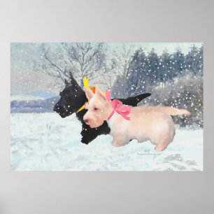 Scottie Puppies Poster