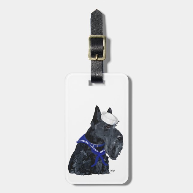 Scottie Sailor Luggage Tag (Front Vertical)
