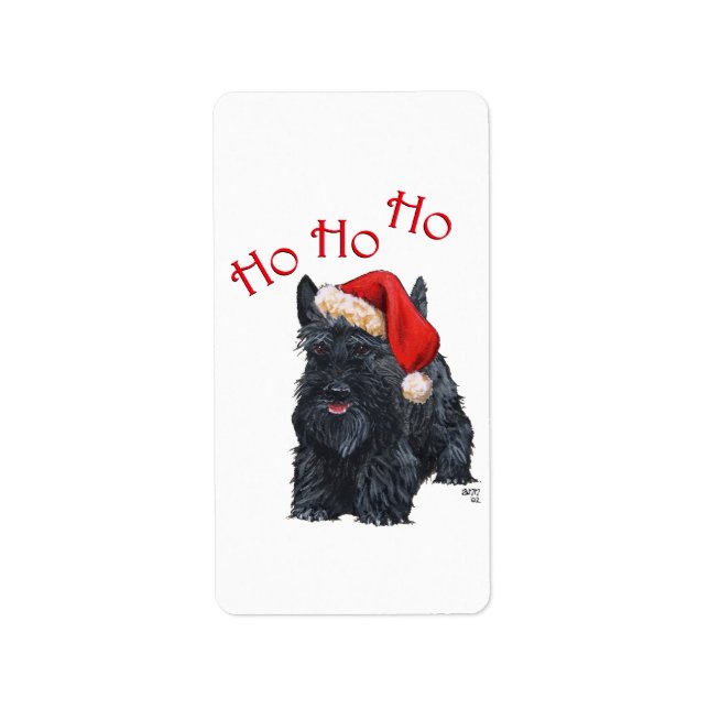 Scottie Santa Stickers! Label (Front)
