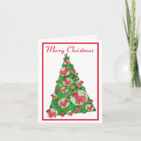 Scottie Terrier Dog Silhouette Christmas TreeWhite