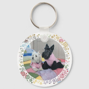 Scottie & Westie Girls' Night Key Ring