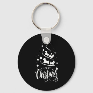 Scottierrier Dog Owners Christmas Tree Dog Lovers  Key Ring