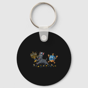 Scottierrier Dreidel Menorah Hanukkah Kids Womens  Key Ring