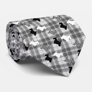 Scotties and Grey Plaid Tie