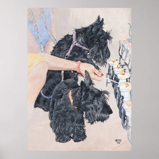 Scotties Lighting Candles Poster (Front)
