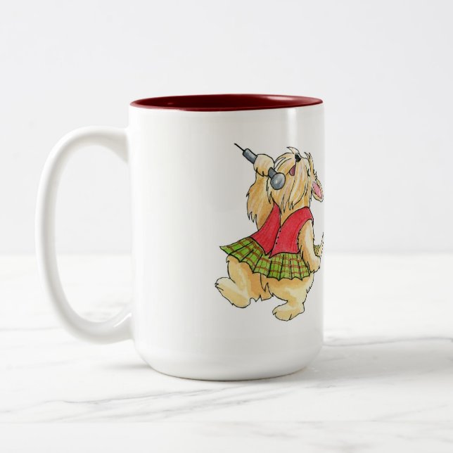 Scotties Rock Singing Wheaten Diva 15oz. Mug (Left)