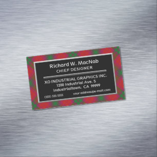 Scottish Accent Clan MacNab Tartan Magnetic Business Card