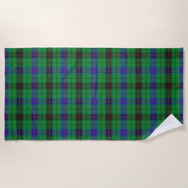 Scottish Accents Clan Davidson Tartan Beach Towel (Front)