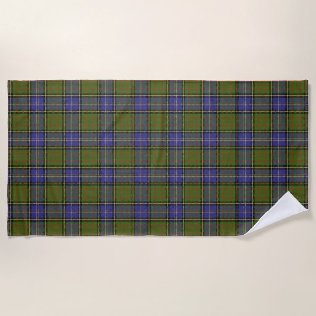 Scottish Accents Clan MacMillan Hunting Tartan Beach Towel (Front)