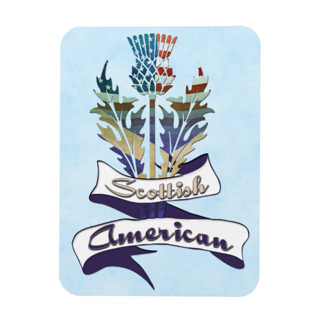 Scottish American Thistle Flexi Magnet (Vertical)