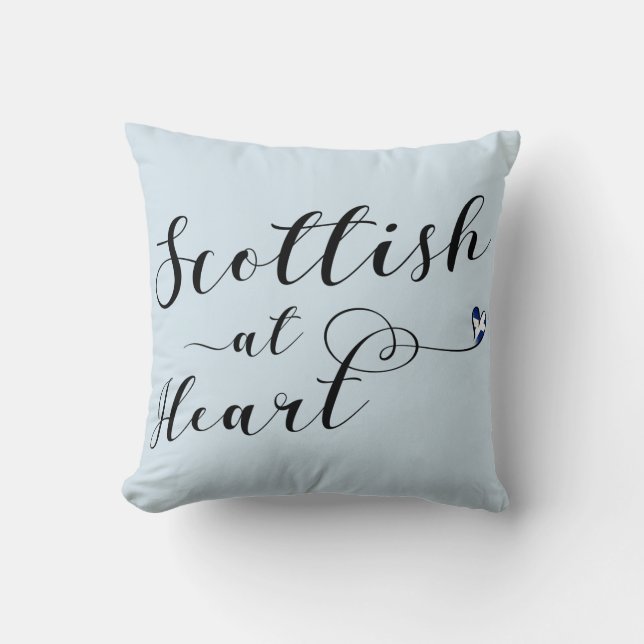 Scottish At Heart Throw Cushion (Front)