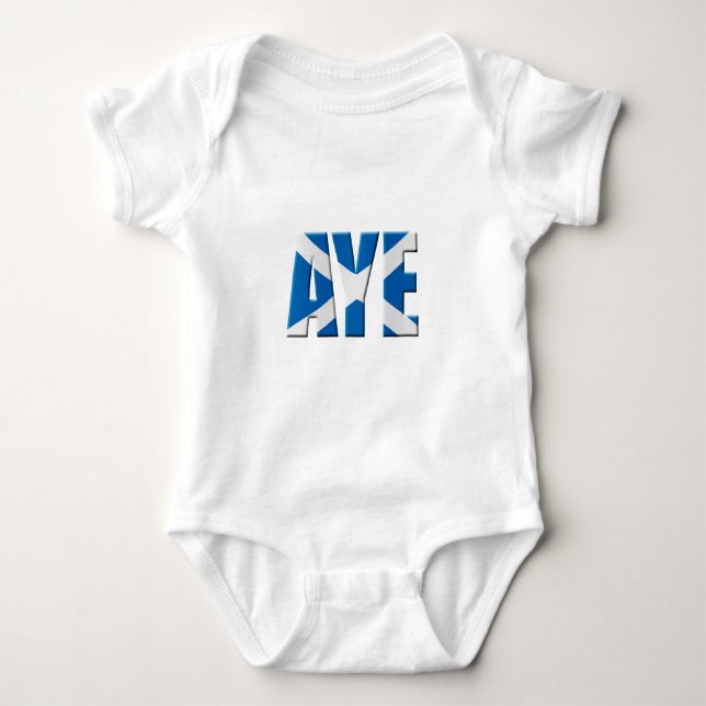 Scottish Aye Baby Bodysuit (Front)