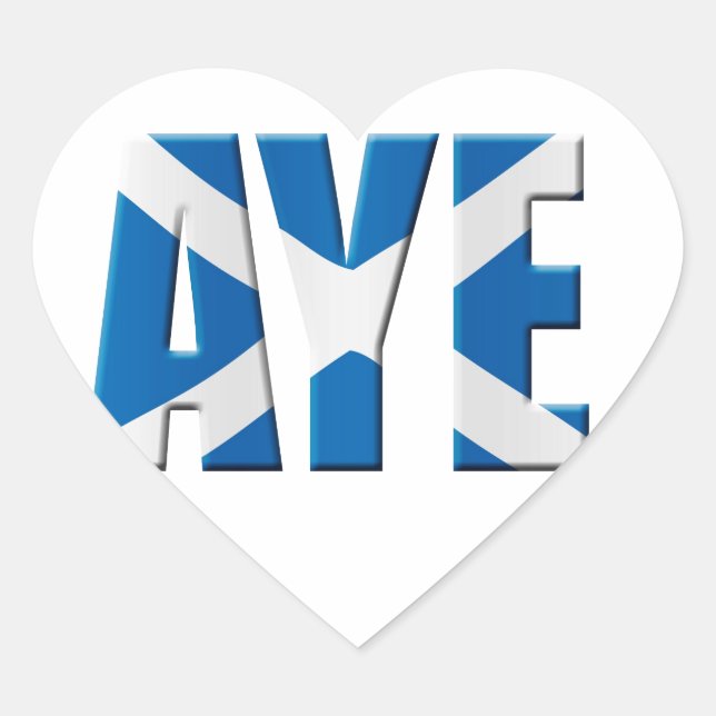 Scottish Aye Heart Sticker (Front)